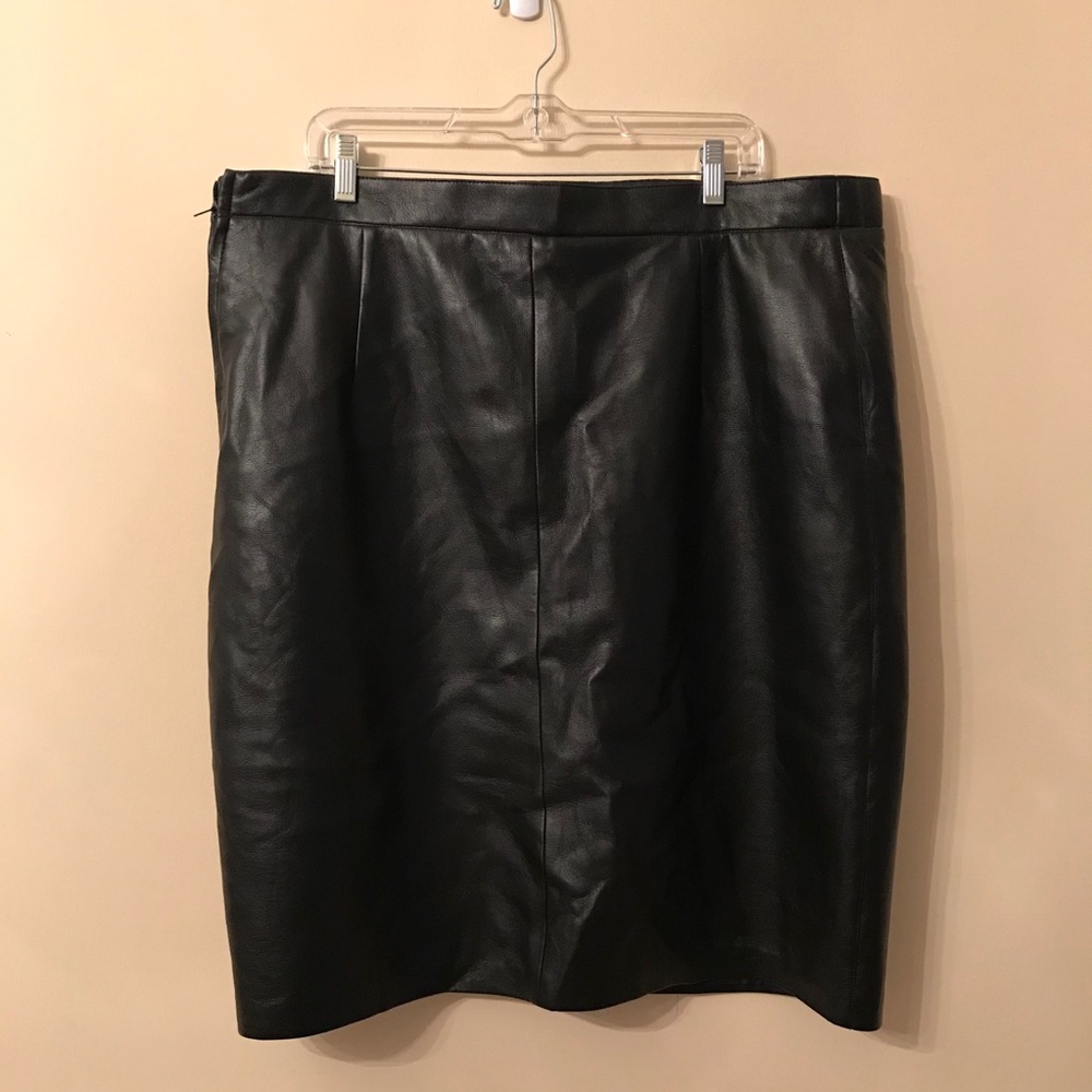Plus Factor Faux Leather Skirt